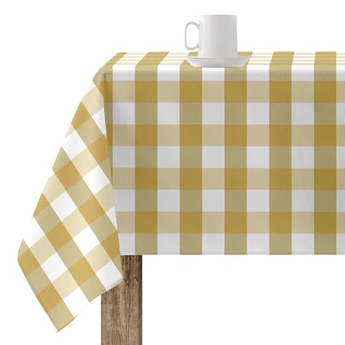 Belum Tischdecke, harzbeschichtet, schmutzabweisend, kariert, Vichy-Größe, 100 x 140 cm, fleckenabweisende Tischdecke, Vichy Senf, Tischdecke aus 100% Bio-Baumwolle Belum Tischdecke, harzbeschichtet, schmutzabweisend, kariert, Vichy-Größe, 100 x 140 cm, fleckenabweisende Tischdecke, Vichy Senf, Tischdecke aus 100% Bio-Baumwolle von BL BELUM