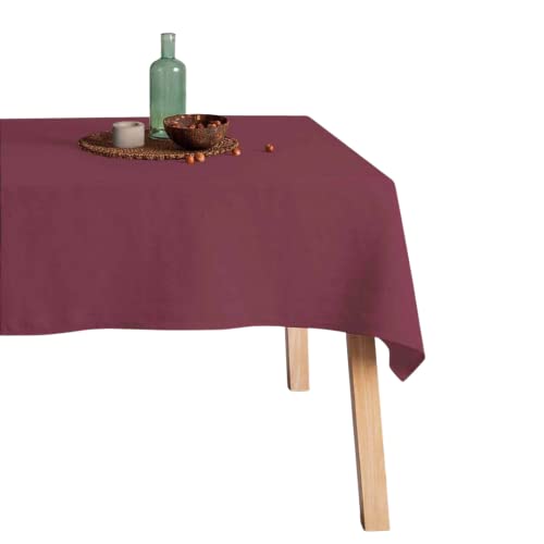 Belum Tischdecke, schmutzabweisend, 100% Leinen, Bordeaux, 350 x 150 cm, rechteckig, aus Harz, wasserdichte Tischdecke in verschiedenen Größen, Leinen-Tischdecken für den Innen- und Außenbereich von BL BELUM