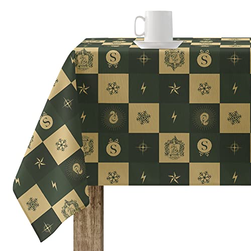 Belum | Weihnachts-Tischdecke, 300 x 140 cm, 100% Baumwolle, harzbeschichtet, schmutzabweisend, Modell Slytherin Christmas von BL BELUM