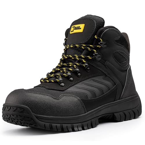 BLACK HAMMER Herren Sicherheitsstiefel S3 SRC Wildleder mit Stahlkappe & Zwischensohle Rutschfest und Antistatisch Breite Passform für Arbeitsstätten Entworfen für Stil und Komfort Beast (39 EU) von BLACK HAMMER