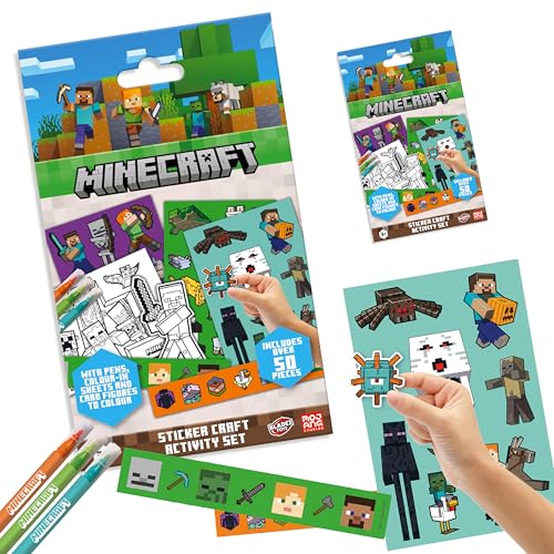 BLADEZ MC85758 Minecraft Sticker Aufkleber-Bastelaktivitäten-Set, Vinyl, mehrfarbig, 1 Packung von BLADEZ