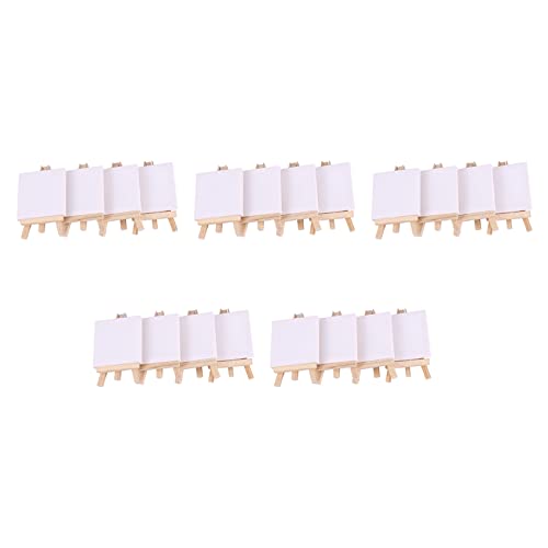 BLASHRD 120 Satz Künstler 5 Mini Staffelei + 3 x 3 Mini Leinwand Set Malerei DIY Zeichnung Kleinen Tisch Staffelei Geschenk von BLASHRD