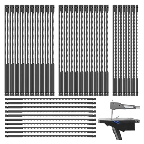 BLASHRD 60 Stück Dekupiersägeblätter mit Stiftende, 15TPI, 18TPI, 24TPI Dekupiersägeblatt mit Stiftende zum Schneiden Von, Kunststoff und Metall von BLASHRD