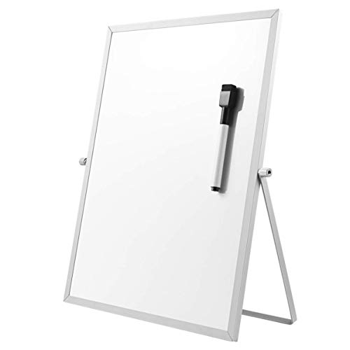 BLASHRD Magnetische Trocken Erase Board mit StäNder für Desktop Beid Seitig Weiß Board Planer Reminder für Schul BüRo 11 X 7 von BLASHRD