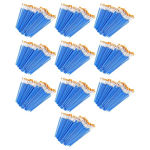 BLASHRD Pinsel Set 500 Stück Kinder Nylon Flach Haar Kleine ÖL Aquarell KüNstler Malerei Kits Bulk für Kinder von BLASHRD