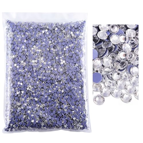 BLINGINBOX 14400pcs Clear SS6-SS20 4 Sizes Large Quantity Wholesale Hotfix Rhinestone Crystal Glass Strass for Garment (Crystal, SS12) von BLINGINBOX