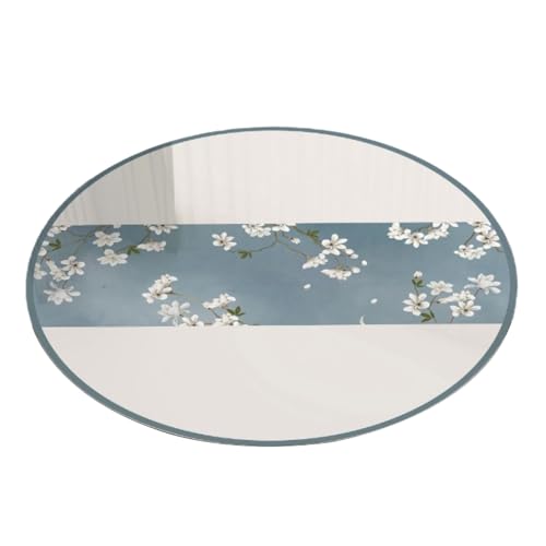 Kunststoff -Tischdecke waschbarer Tischdecke runde Tischdecke Vintage Blumen -Tischdecke Mode Tischdecke Outdoor Tischdecke von BLMAGS