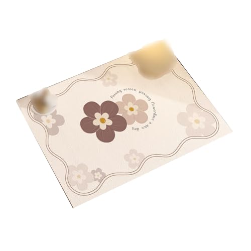 Leder -Tischdecke abwischbares Tischdecke Square Tischdecke Home Blumen -Tischdecke Mode Tischdecke 15.7 x 17,7in von BLMAGS