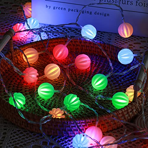 BLOOMWIN Solar Lichterketten Außen, Bunt LED Lichterkette Außen Kugeln Wetterfest 6,5m 30 LEDS 8 Modi, Solar Weihnachtsbeleuchtung Außen, Solarleuchten Aussen für Garten Weihnachtsdeko von BLOOMWIN