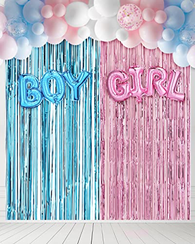 Baby Gender Reveal Party Deko, BLOOMWIN Baby Party Dekoration Boy or Girl, Junge oder Mädchen Geschlecht Verkünden Party Supplies für Baby Shower Babyparty von BLOOMWIN