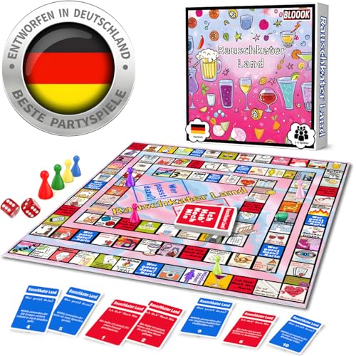 BLOOOK Partyspiele Trinkspiel Gesellschaftsspiele für Erwachsene,Familienspiele Activity Spiele für Erwachsene,Spieleabend Mädelsabend Spiel Brettspiele für 2-8 Personen von BLOOOK