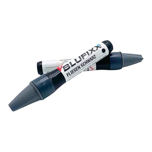 Blufixx Kartusche für Fliesen Schwarz - Ersatzkartusche für BLUFIXX SMART REPAIR Reparaturstift, Lichthärtendes Gel für Fliesen, Granit und Marmor von BLUFIXX