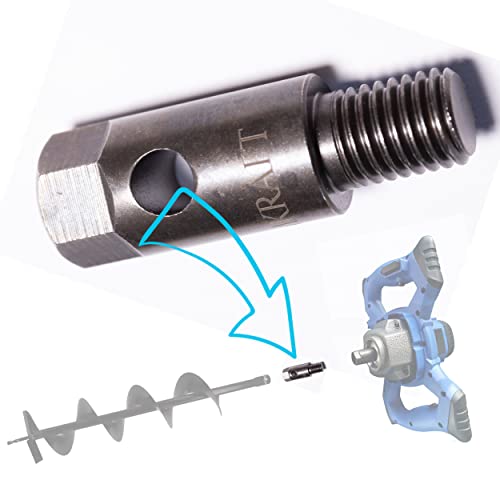 Erdbohrer Adapter für M14 Rührmaschine (Farb- und Klebemischer, Mörtelmischer), Rührgeräte, Rührwerksadapter für Pfahlbohrungen, Pfähle, Zäune mit einfacher Demontage BLUMKRAFT von BLUMKRAFT