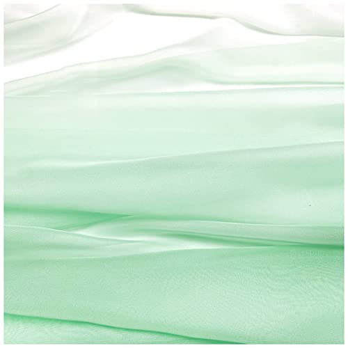 Chiffon stoff meterware Farbverlauf Bedruckter Chiffonstoff 150cm Breit Meterware Für Rockhemden Kleidung Handarbeit(Color:frühlingsduftgradient) von BNALU