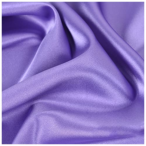 Satinstoff meterware Stretch-Satin-Stoff Mit Hoher Dichte 150cm Breit Meterware Für Handgefertigte Kleidungsstücke(Color:Lila) von BNALU