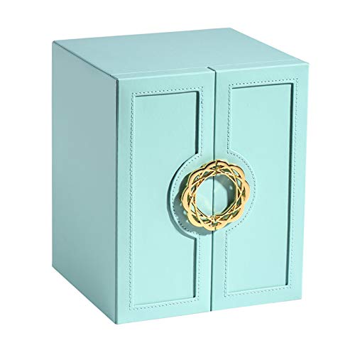 Schmuck-Organizer-Etui, Luxus-Leder-Schmuckschatulle, Ring-Ohrring-Halsketten-Uhren-Aufbewahrungsbox, Haushalt, 5-lagige Schmuckschatulle, für Ringe, Ohrringe, Halsketten, Armbänder (Farbe: B von BNFDIEIOOGIBNNJZS