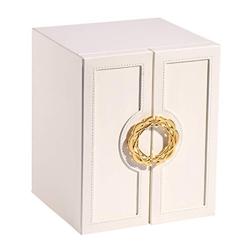 Schmuck-Organizer-Etui, Luxus-Leder-Schmuckschatulle, Ring-Ohrring-Halsketten-Uhren-Aufbewahrungsbox, Haushalt, 5-lagige Schmuckschatulle, für Ringe, Ohrringe, Halsketten, Armbänder (Farbe: B von BNFDIEIOOGIBNNJZS