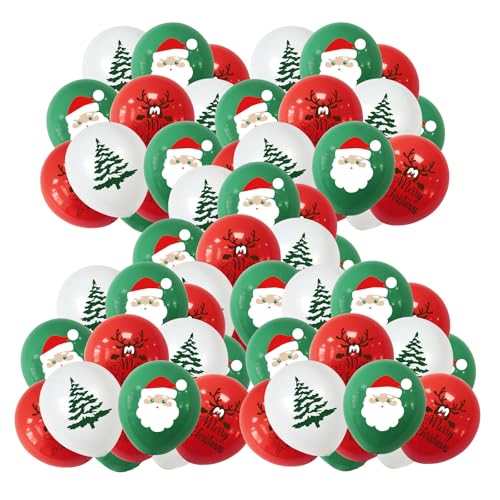 Luftballons Weihnachten, Weihnachten Ballons, Weihnachten Latex Ballons, Weihnachtsballons, Weihnachtsfeier Luftballon, Weihnachtsdeko Weihnachtsballons für Kinder Christmas Party Dekoration, 50 Stück von BNOYONERAS