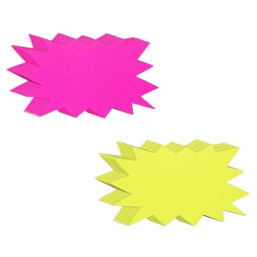 Preisschilder Fluoreszierende Zeichen Platzen Papier Waren Preisschilder Starburst Zeichen Price Stickers Fluoreszierendes Preisschild für Verkaufsförderung,Supermärkten,Geschäft,40 Stück von BNOYONERAS