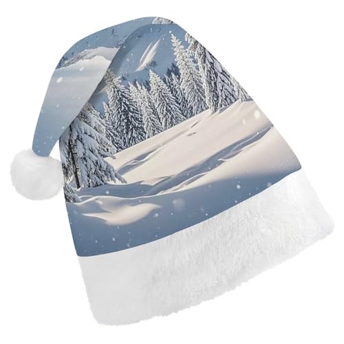 BNVOPTRE Weihnachtsmütze für Erwachsene, Winter-Skifahren, bedruckte Weihnachtsmütze für Erwachsene, Weihnachtsmann-Schädelmütze von BNVOPTRE