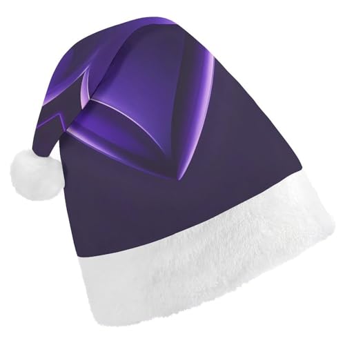 BNVOPTRE Weihnachtsmütze für Erwachsene, violette Liebe, bedruckte Weihnachtsmütze für Erwachsene, Weihnachtsmann-Totenkopf-Hut von BNVOPTRE