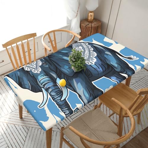 BNVSADC Aztekische Tischdecke mit Elefantenmotiv, bedruckt, 152 x 76 cm, Polyester, wasserabweisend, Esstischdekoration, Tischdecken von BNVSADC