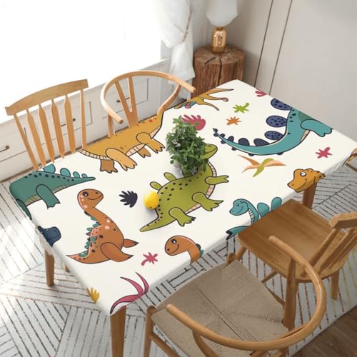 BNVSADC Tischdecke mit Dinosaurier-Muster, bedruckt, 152 x 76 cm, Polyester, wasserabweisend, Esstischdekoration, Tischdecken von BNVSADC