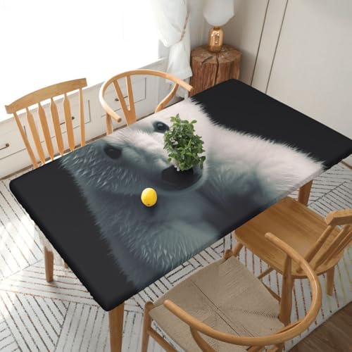 BNVSADC Tischdecke mit Eisbär-Motiv, bedruckt, 152 x 76 cm, Polyester, wasserabweisend, Esstischdekoration, Tischdecken von BNVSADC