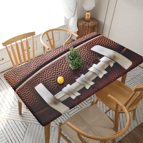 BNVSADC Tischdecke mit US-Fußball-Schnürsenkeln, bedruckt, 152 x 76 cm, Polyester, wasserabweisend, Tischdecke, Esstischdekoration, Tischdecken von BNVSADC