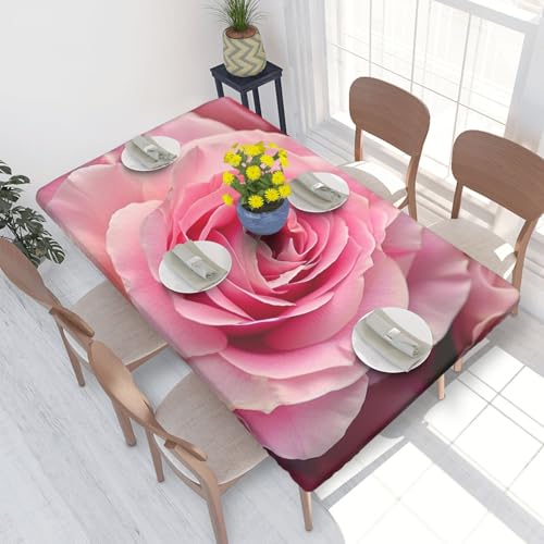 BNVSADC Tischdecke mit schönem Rosenmuster, 122 x 76 cm, Polyester, wasserabweisend, Esstischdekoration, Tischdecken von BNVSADC