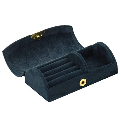 ppactvo Schmuckkassette Schmuckkaestchen Kleine Schmuckschatulle Schmuckkästchen Für Frauen Mädchen Schmuckschatulle Personalisierte Schmuck Boxen Navy Blue,One Size von BOENTA