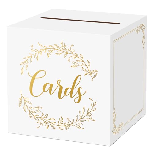 BOFUNX Hochzeit Kartenbox Geldbox Briefbox für Hochzeit - 25x25x25cm Hochzeitsdeko Hochzeitsbox Geschenkkarten Partydeko Geschenkkartenbox Geld Box Briefbox Postbox von BOFUNX