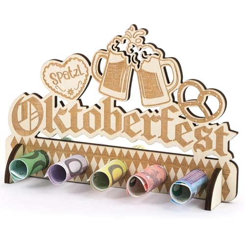 BOFUNX Oktoberfest Geldgeschenk Holz Tischdeko für Oktoberfest Party Bayrisch Deko Oktoberfest Deko Oktoberfest Geschenke von BOFUNX