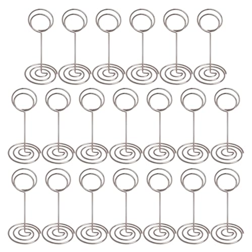 20 Stück Metallhalter Foto Clip Hochzeit Tisch Nummer Namensschild Ständer für Hochzeit Geburtstag Party Home Decor von BOGEEL