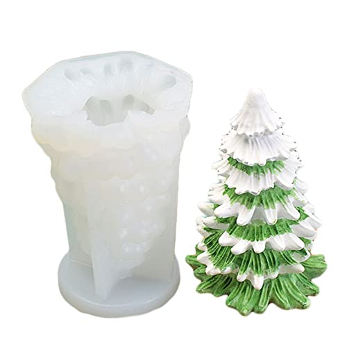 3D-Weihnachtsbäume, Kerzenformen, Silikonform für hausgemachte Seife, Handlotion, Urlaubsdekorationen, Zubehör von BOGEEL