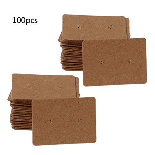 BOGEEL 100 Stück / Set rechteckige Ohrringe Geschenk Kraftpapier Geschenk-Etiketten für Handwerk Hochzeit Weihnachten Valentinstag Geschenk von BOGEEL