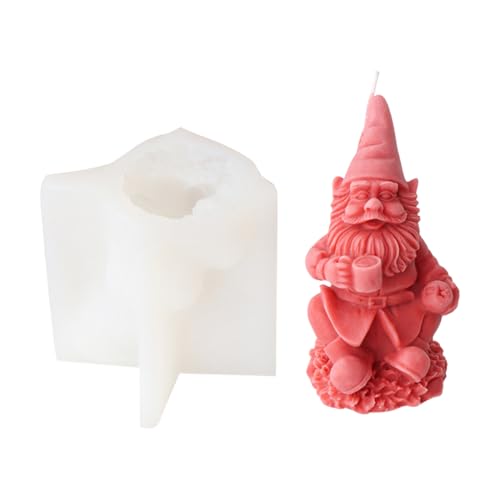 BOGEEL 3D-Gnome-Epoxidharz-Form, Aromatherapie, Gips, Silikonform, Basteln, Heimdekoration, Dekorationen, Gießwerkzeug von BOGEEL