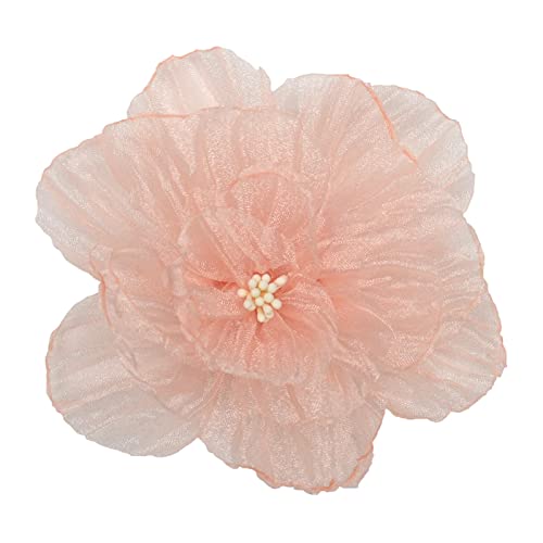 BOGEEL Farbiges Blumen-Stirnband, Organza-Ribbon-Blume, dekorativ, Hochzeitsblume, Damen, handgefertigt, Organza-Blumenkleid-Accessoire von BOGEEL