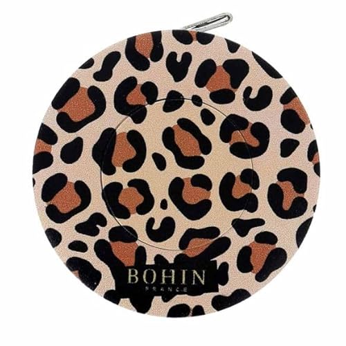 BOHIN France - BOHIN France Safari Sammlung ABS Gehäuse (150cm) Leopard Drucken Automatisch Einziehbar Wicklung Band Messen - 1 Stück von BOHIN France