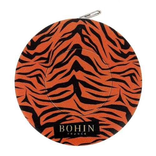 BOHIN France - BOHIN France Safari Sammlung ABS Gehäuse (150cm) Tiger Drucken Automatisch Einziehbar Wicklung Band Messen - 1 Stück von BOHIN France