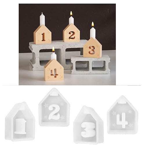 Silikonformen Gießformen Häuser, Silikonform Weihnachten Silikonform Haus Mini Silikonform Häuser Silikonformen Weihnachten Mini Häuser Giessformen Silikon Gießform Weihnachten (weiß) von BOHJPIS