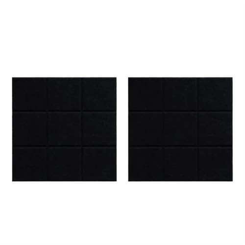 BOJHGO Filz Pinnwand 1/2/4 * 4PCS Neun Gitter Filz Nachricht Board Büro Dekoration Bulletin Board Notizblock Hause Foto Display Board Wand Dekoration(Black-2PCS) von BOJHGO