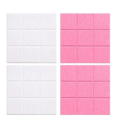 BOJHGO Filz Pinnwand 1/2/4 * 4PCS Neun Gitter Filz Nachricht Board Büro Dekoration Bulletin Board Notizblock Hause Foto Display Board Wand Dekoration(Mix White and pink-4PCS) von BOJHGO