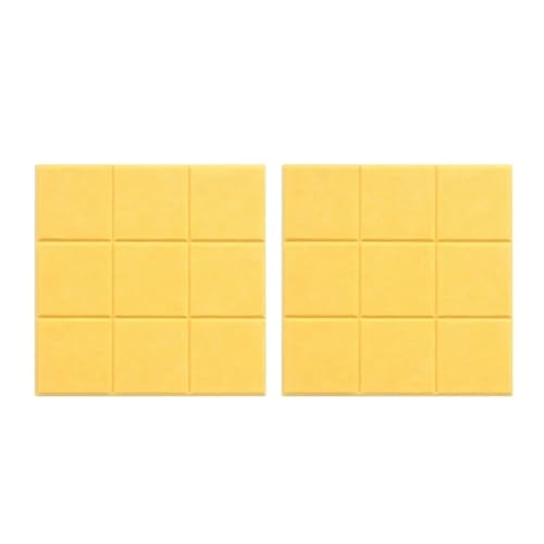 BOJHGO Filz Pinnwand 1/2/4 * 4PCS Neun Gitter Filz Nachricht Board Büro Dekoration Bulletin Board Notizblock Hause Foto Display Board Wand Dekoration(Yellow-2PCS) von BOJHGO