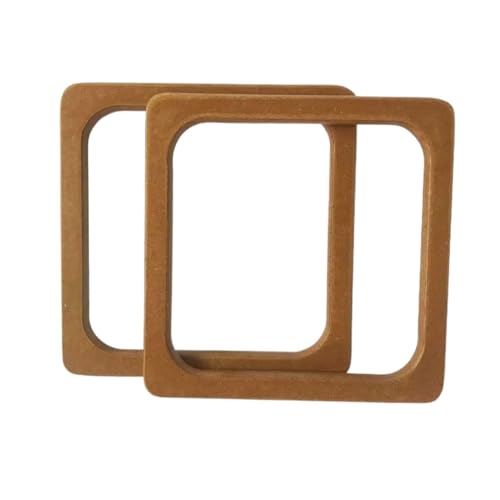 BOJHGO Handtaschengriff Aus Holz 4 Stück Taschengriffe aus Holz, DIY-Handgemachtes Taschenzubehör for Umhängetaschen, Geldbörsen und Handtaschen, robust und stilvoll(Square Light Coffee) von BOJHGO