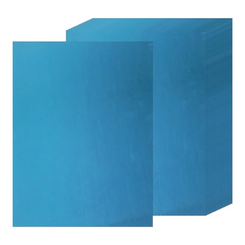 24 Blatt blauer Karton, Spiegelkarton, 21,6 x 27,9 cm, 250 g/m²/92 Ib dickes Spiegelpapier, holografische Karte, Glitzerpapier für Bastelarbeiten, Kartenherstellung, Einladungen, Party-Dekoration von BOKFJBP