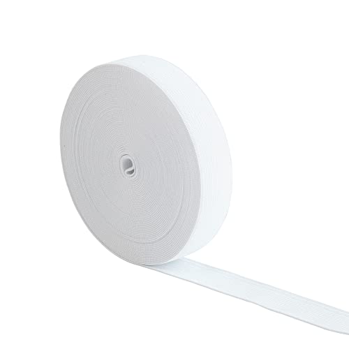 Gummiband Weiß 15mm Breit - 10 Meter,Gummilitze Elastisches Zum Nähen,für Hosengummi DIY Handwerk Stoffe zum Nähen von BOKFJBP