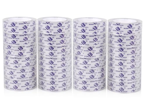 BOMEI PACK 24 Rollen Klebeband Transparent, 18mm x 25m Paketklebeband Verpackung Tape für allgemeine Verwendung Geschenkenverpackung Schule Büro Zuhause von BOMEI PACK