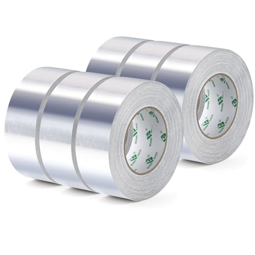 BOMEI PACK 6 Rollen 50mmx50m Aluminium Klebeband Hitzebeständiges-Wasserdichtes Alu Klebeband zum Reparieren von Metalloberflächen - Starke Aluband Selbstklebend von BOMEI PACK