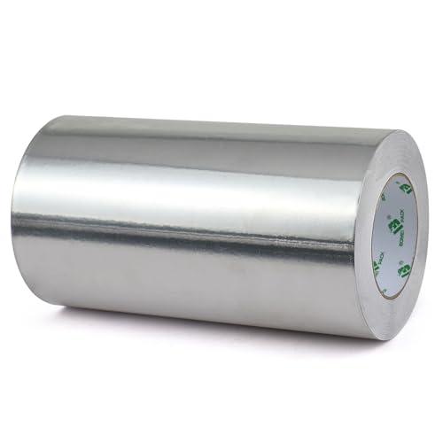 BOMEI PACK 250mmx50m Aluminium Klebeband Hitzebeständiges - Wasserdichtes Alu Klebeband zum Reparieren von Metalloberflächen, Aluband Selbstklebend von BOMEI PACK